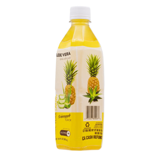 Aloe Vera Season - Aloe Vera Drink - Pineapple Flavor - 16.9 oz - 12 Pack - Polar