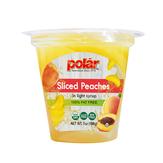 Sliced Peaches in Light Syrup - 7 oz - 12 Pack - Polar