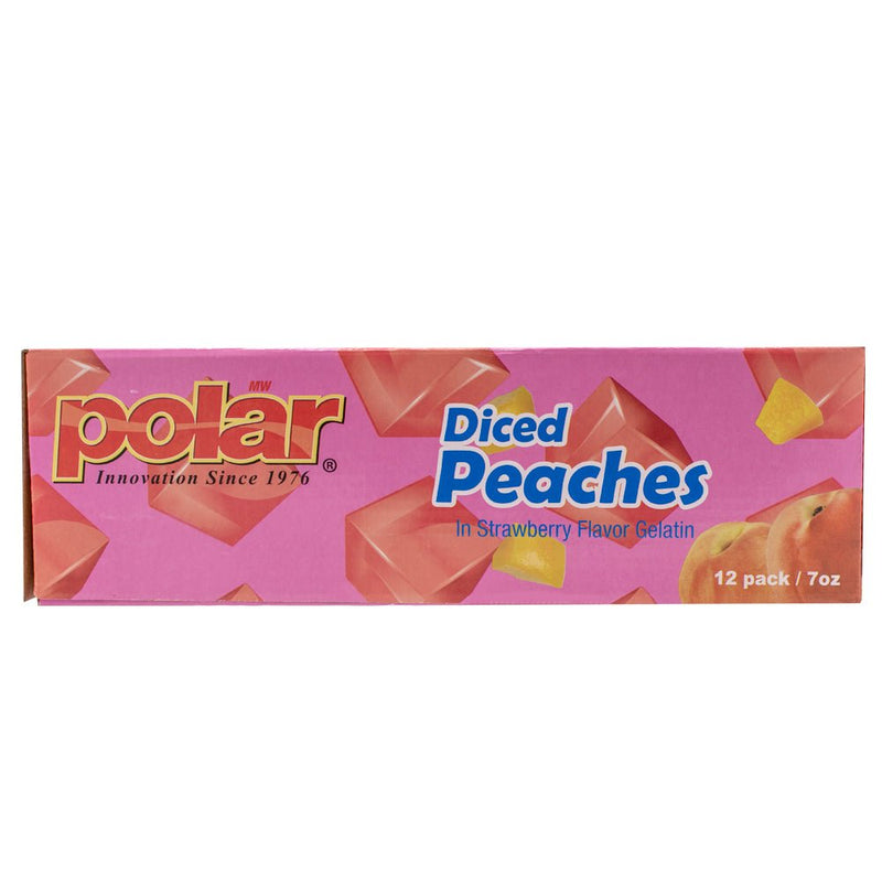 Load image into Gallery viewer, Diced Yellow Peaches in Strawberry Gel - 7 oz - 12 Pack - Polar
