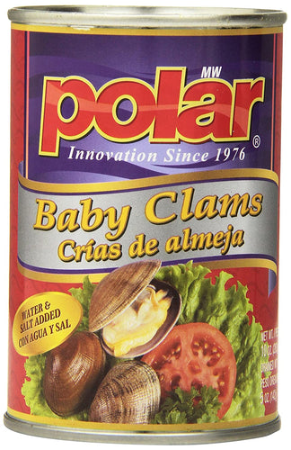 Polar Whole Baby Clams 10 oz Can (Pack of 12)