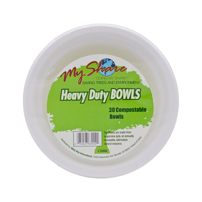 Load image into Gallery viewer, My Share Biodegradable 13.5oz Bowls, Heavy Duty, 30 Count (Pack of 4 or 12) - Polar
