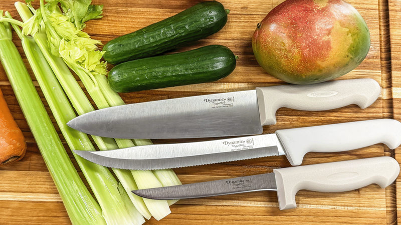 Load image into Gallery viewer, Dynamic Pro-Grip , Santoprene, Softgrip 8" Chef's Knife, White - Polar
