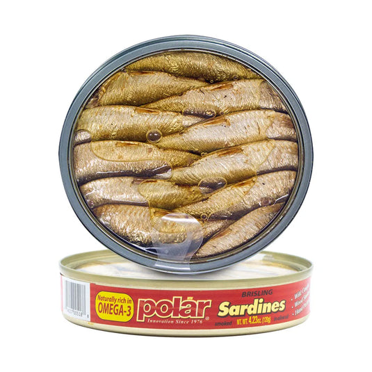 Polar Brisling Sardines Smoked in Olive Oil 4.23 oz (Pack of 12) - MWPolar