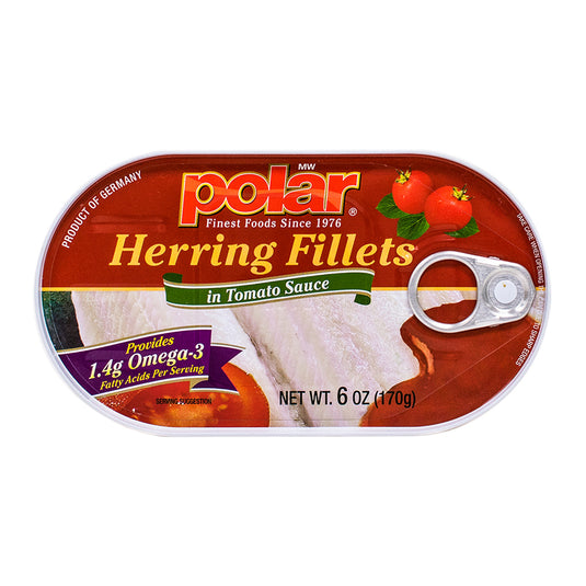 Polar Herring in Tomato Sauce 6oz (Pack of 14) - MWPolar
