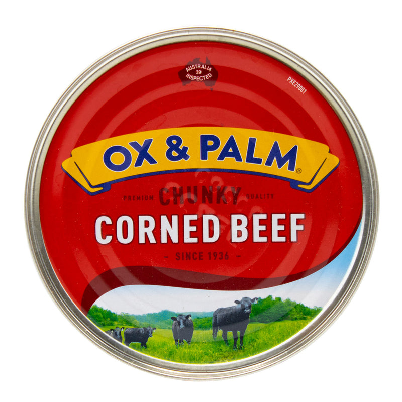 Load image into Gallery viewer, Ox &amp; Palm Corned Beef Original Chunky Style 11.5oz (Pack of 6, 12 or 24) - MWPolar
