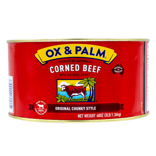 Ox & Palm Corned Beef Original Chunky Style - 3lb - 6 Pack