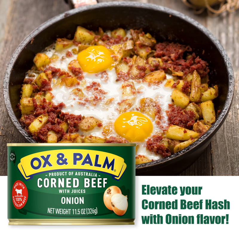 Load image into Gallery viewer, Ox &amp; Palm Corned Beef Onion Flavor 11.5 oz (Pack of 6, 12 or 24) - Polar
