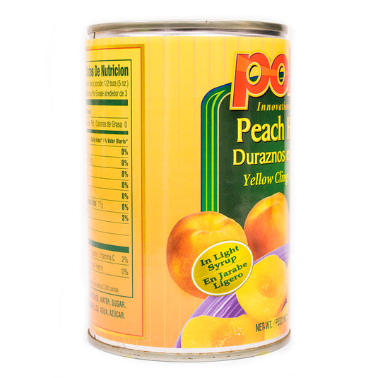 Peach Halves in Light Syrup 15 oz (Pack of 6 or 12) - MWPolar