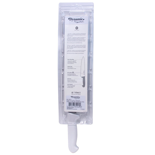 Dynamic Pro-Grip,  Santoprene, 9" Utility Slicer, Serrated knife, White - MWPolar