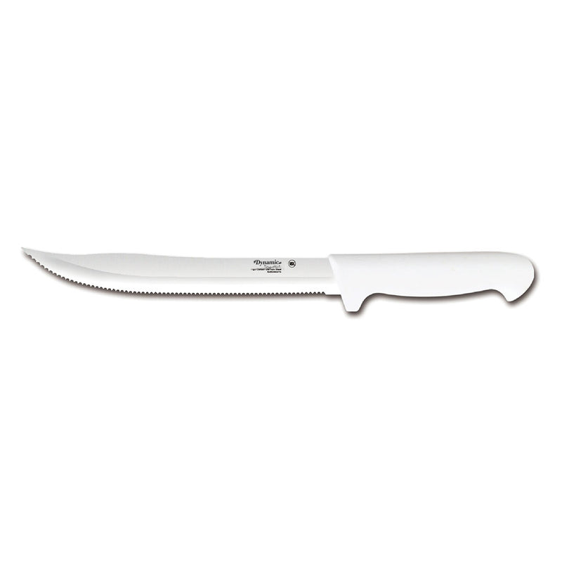 Load image into Gallery viewer, Dynamic Pro-Grip,  Santoprene, 9&quot; Utility Slicer, Serrated knife, White - MWPolar
