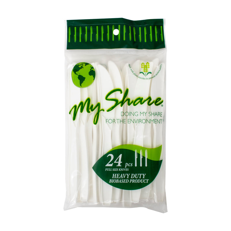 Load image into Gallery viewer, My Share Disposable PSM Cornstarch Jumbo Knives 24 count (Pack of 1, 6, or 48) - Polar
