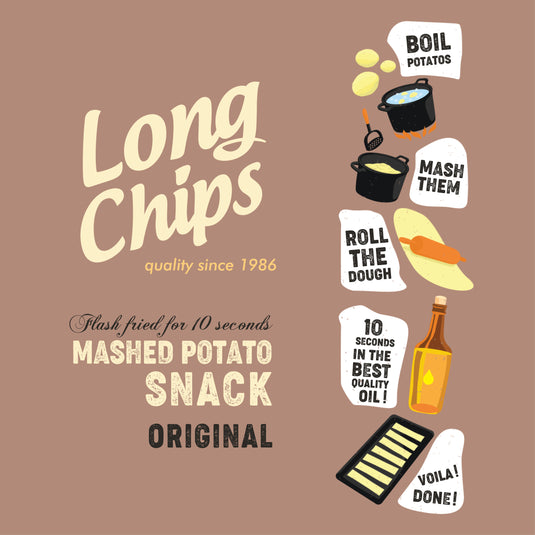 Long Chips Mashed Potato Snack Original Flavor 2.6 oz (Pack of 20)