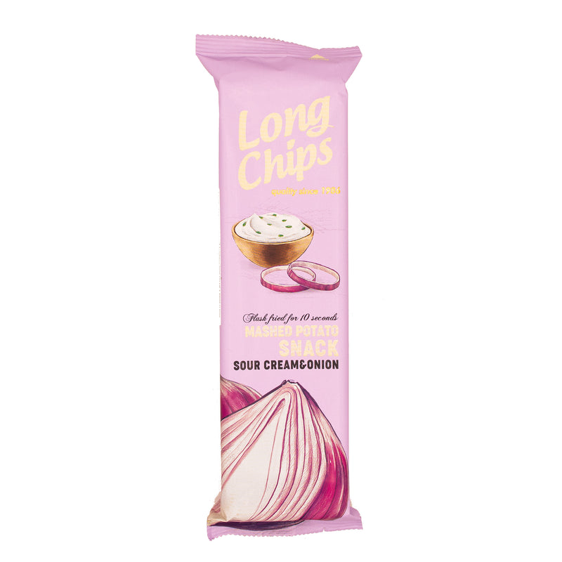 Load image into Gallery viewer, Long Chips Mashed Potato Snack Sour Cream &amp; Onion Flavor - 2.6 oz - 20 Pack

