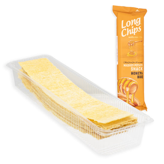 Long Chips Mashed Potato Snack Honey & BBQ Flavor 2.6 oz (Pack of 20)